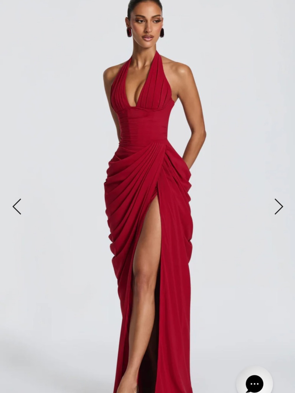 Minette maxi dress deep red - Picture 2 of 4